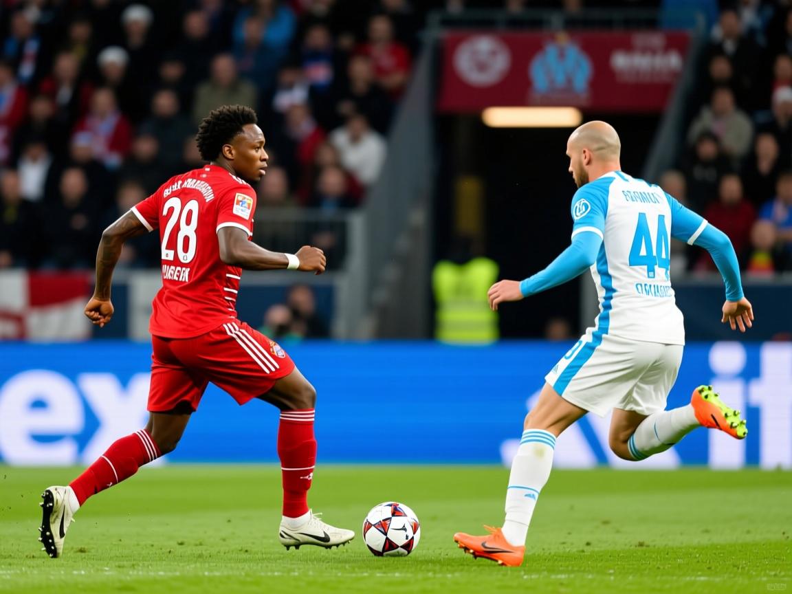 拜仁慕尼黑客场战平马赛，科曼梅开二度献绝平