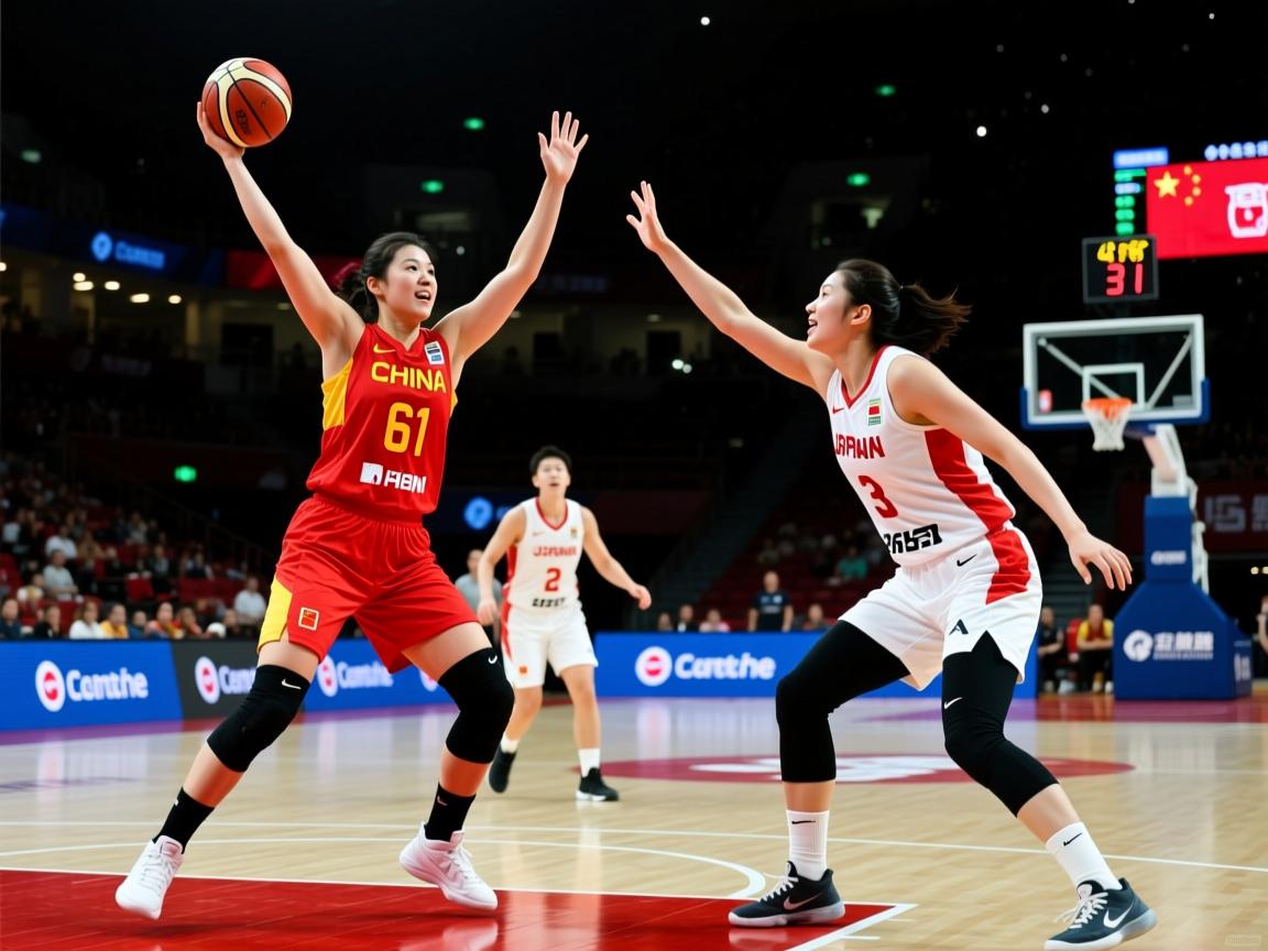 中国女篮昨晚对阵日本女篮精彩瞬间全场93-61大胜对手 第2张