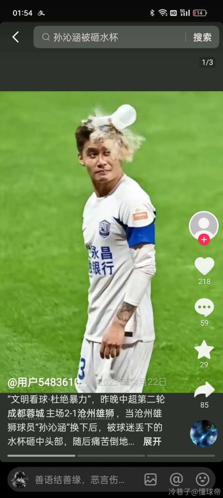 包含中足联关注河南VS蓉城：谴责极端球迷的不当行为的词条